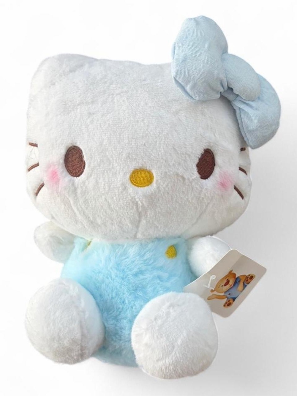 Hello Kitty Plush with Light Blue Bow and Blue Outfit